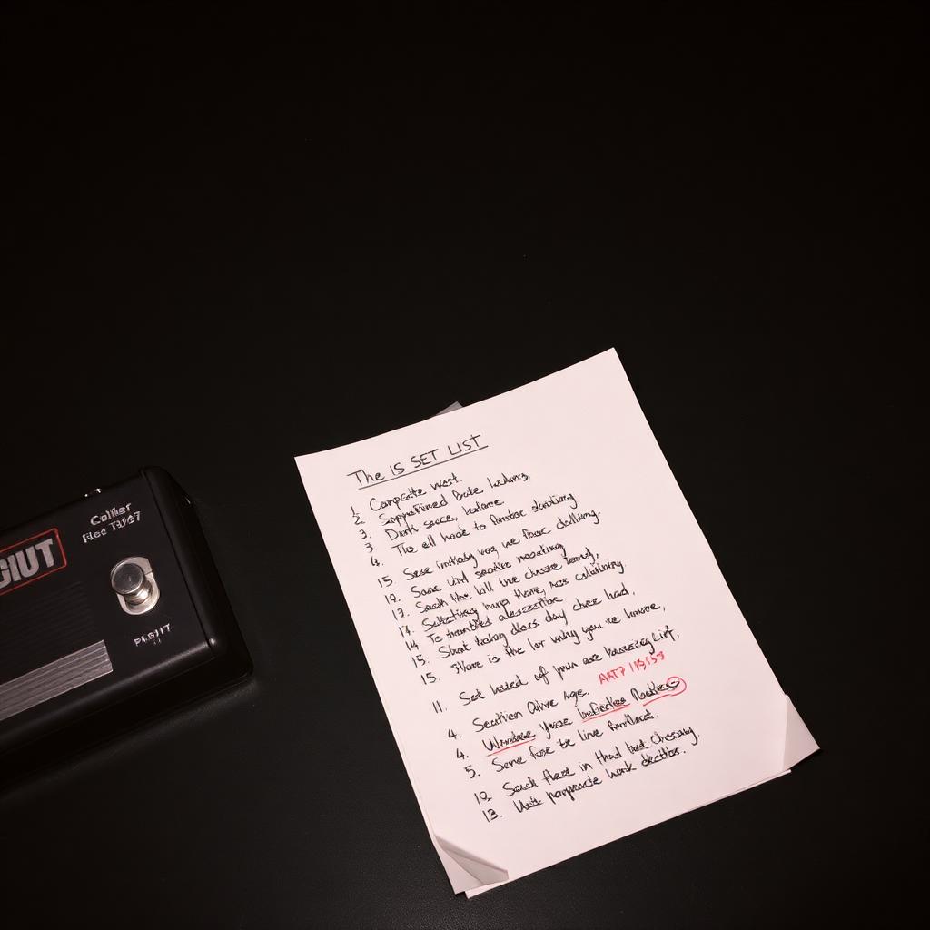 Stage-Used Setlist